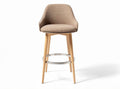 Bar stool with upholstered seat and wooden legs 45 x 45 x 100cm