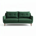 Green fabric sofa with wooden legs suitable for living room 180 x 80 x 85cm