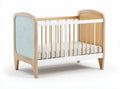 Wooden baby crib with breathable mesh sides and mattress included 120 x 60 x 80cm